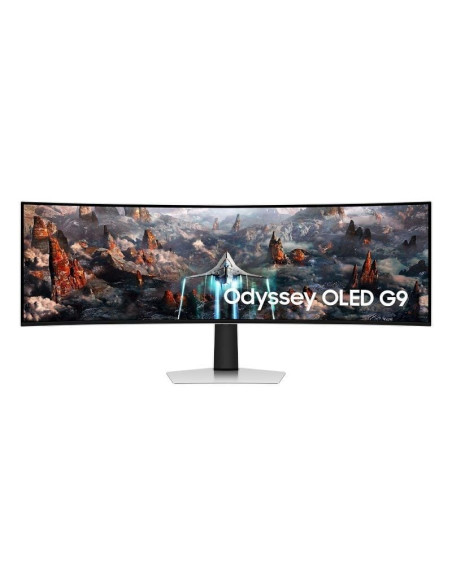 Monitor Gaming Ultrapanorámico Curvo Samsung Odyssey OLED G9 S49CG934SU 49"/ Dual QHD/ 0.03ms/ 240Hz/ OLED/ Multimedia/ Plata