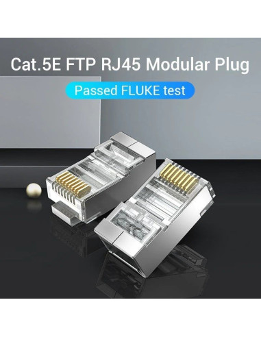 Conector RJ45 IDAR0-100/ Cat.5e FTP/ 100 uds