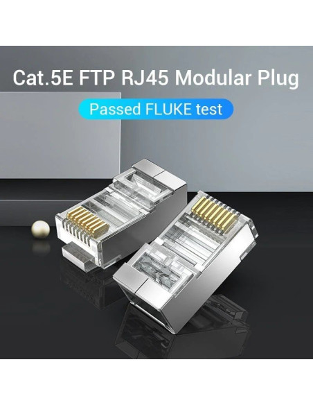 Conector RJ45 IDAR0-100/ Cat.5e FTP/ 100 uds