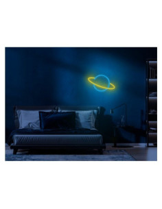 Luz Neon Forever Light Neon LED Saturn Yellow Blue/ Funciona a Pilas y USB 2