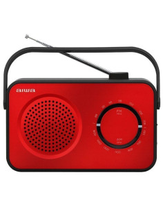 Radio Portátil Aiwa R-190RD/ 2W/ con Cable/ a Pilas/ Roja