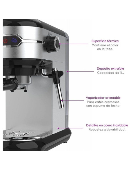 Cafetera Expreso Grunkel CAFPRESOH-20/ 1450W/ 20 Bares