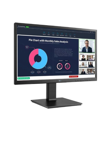 Monitor Profesional LG 24BP75CP-B 23.8"/ Full HD/ Webcam/ Multimedia/ Regulable en altura/ Negro