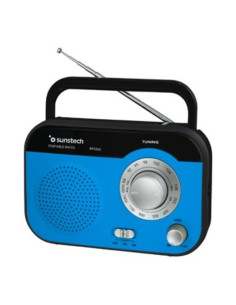 Radio Portátil Sunstech RPS560/ con Cable/ a Pilas/ Azul