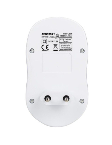 Luz de Noche con Sensor de Movimiento Smartwares 10.013.04/ 0.4W/ Blanca