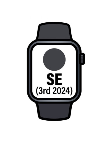 Apple Watch SE 3rd V2/ GPS/ 40mm/ Caja de Aluminio Medianoche/ Correa Deportiva Medianoche S/M