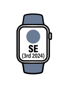 Apple Watch SE 3rd V2/ GPS/ 44mm/ Caja de Aluminio/ Correa Deportiva Azul Denim S/M