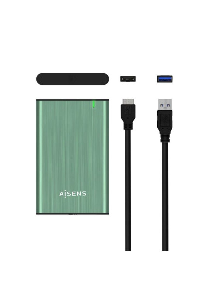 Caja Externa para Disco Duro de 2.5" Aisens ASE-2525SGN/ USB 3.0/ Sin tornillos