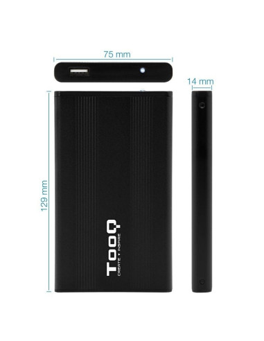 Caja Externa para Disco Duro de 2.5" TooQ TQE-2510B/ USB 2.0