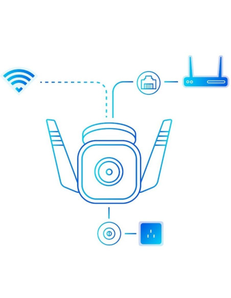 Cámara de Videovigilancia TP-Link Tapo TC65/ Visión Nocturna/ Control desde APP