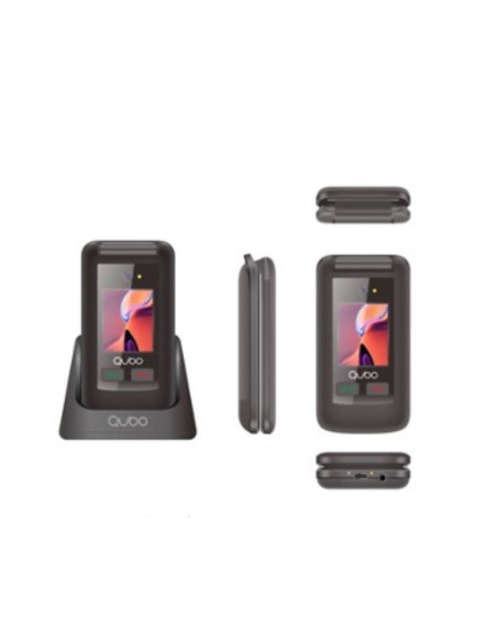 Teléfono Móvil Qubo X-247BKC para Personas Mayores/ Negro