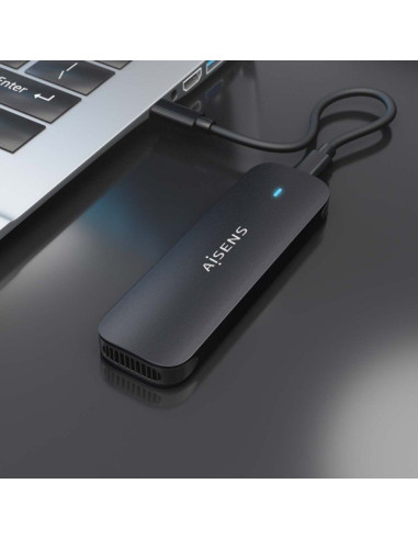 Caja Externa para Disco SSD M.2 NVMe Aisens ASM2-024B/ USB 3.2/ Sin tornillos