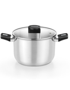Olla Elite Inox M240222/ 22cm/ 5L/ Acero Inoxidable/ Apta para Inducción