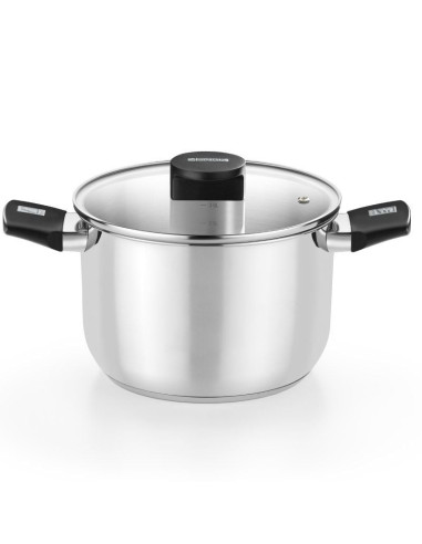 Olla Elite Inox M240220/ 20cm/ 4L/ Acero Inoxidable/ Apta para Inducción