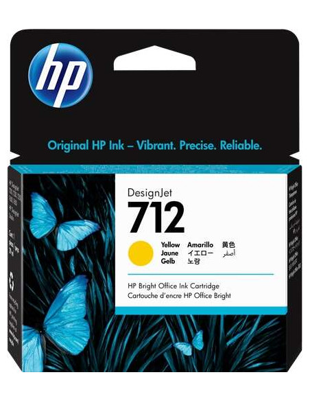 HP 712 Amarillo Cartucho de Tinta Original - 3ED69A