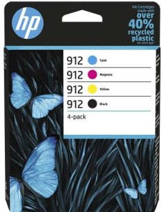 HP 912 Pack de 4 Cartuchos de Tinta Originales - 6ZC74AE