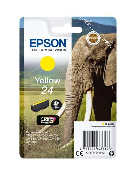 Epson T2424 (24) Amarillo Cartucho de Tinta Original - C13T24244012