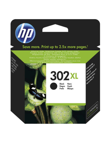 HP 302XL Negro Cartucho de Tinta Original - F6U68AE