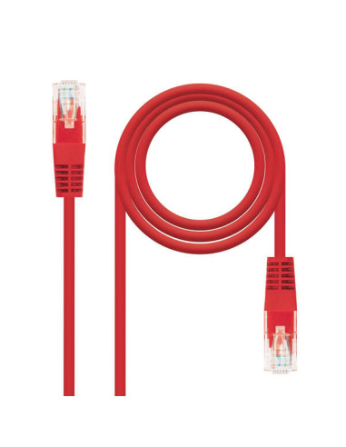 Nanocable Cable de Red Latiguillo RJ45 Cat.6 UTP AWG24 0.50m - Color Rojo