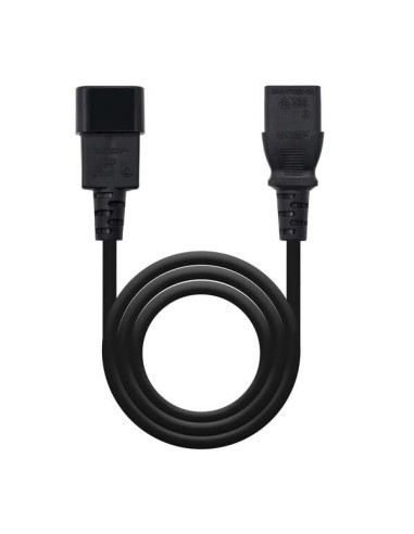 Nanocable Cable de Alimentacion CPU C13 Hembra a C14 Macho 1.50m - Color Negro