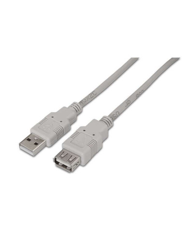 Aisens Cable Extension USB 2.0 - Tipo A Macho a Tipo A Hembra - 1.8m - Color Beige