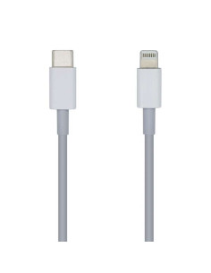 Aisens Cable Lightning a USB-C USB 2.0 - Lightning/M-USB-C/M - 1.0m - Color Blanco