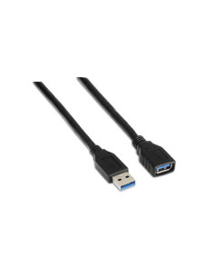 Aisens Cable Extension USB 3.0 - Tipo A Macho a A Hembra - 2.0m - Color Negro