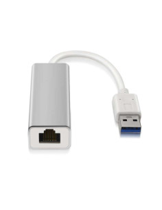 Aisens Conversor Adaptador de Red RJ45 a USB 3.0 Gigabit 10/100/1000 Mbps - Color Plata