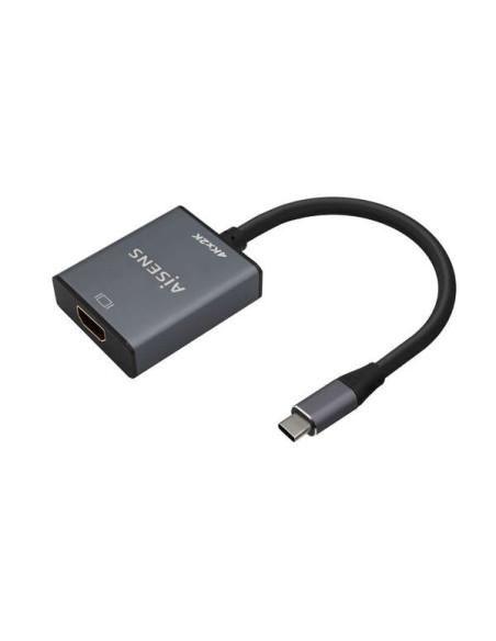 Aisens Conversor Aluminio USB-C a HDMI 4K 30Hz - USB-C/M-HDMI/H - 15cm - Color Gris