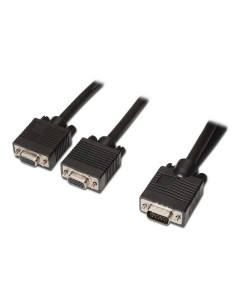 Aisens Cable Bifurcador SVGA - HDB15/M-2xHDB15/H - 45cm - Color Negro