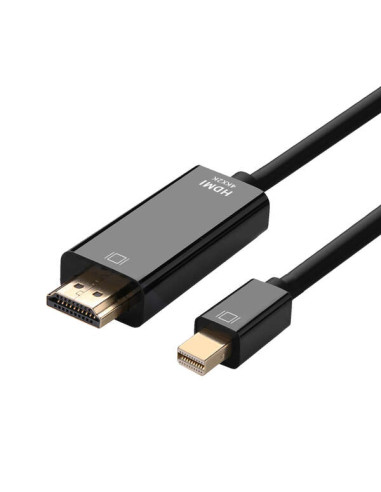 Aisens Cable Conversor Mini Displayport a HDMI - Mini DP/M-HDMI/M - 2.0M - Color Negro