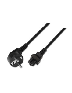 Aisens Cable Alimentacion Trebol - CEE7 Acodado/M-C5/H - 1.5m - 100% Cobre Puro AWG18 - Color Negro