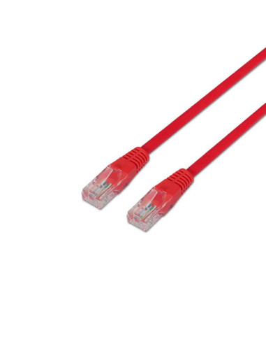 Aisens Cable de Red Latiguillo RJ45 Cat.6 UTP AWG24 - 2.0m - 10/100/1000 Mbit/s - Color Rojo