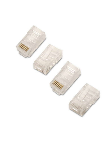 Aisens Pack de 10 Conectores RJ45 8 Hilos Cat.6 AWG24 - Color Transparente