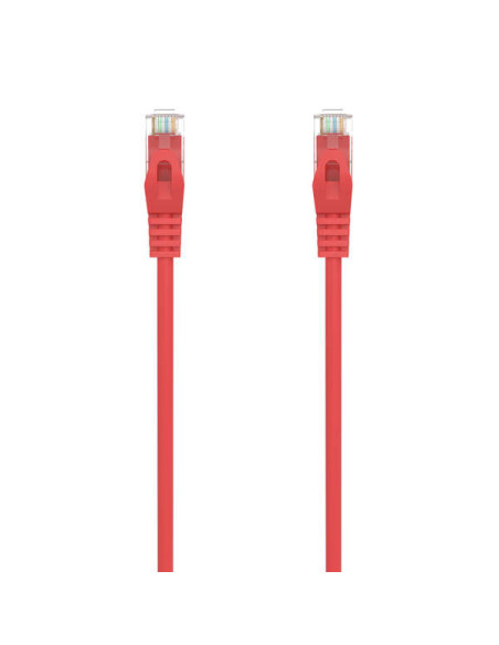Aisens Cable de Red Latiguillo RJ45 LSZH Cat.6A 500 MHZ UTP AWG24 - 1m - Libre de Halogenos - 10 Gigabit/s - Color Rojo