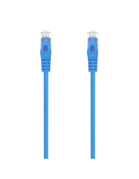 Aisens Cable de Red Latiguillo RJ45 LSZH Cat.6A 500 MHZ UTP AWG24 - 0.50m - Libre de Halogenos - 10 Gigabit/s - Color Azul