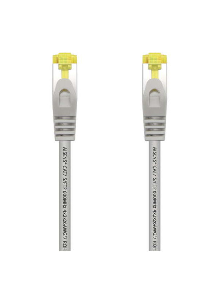 Aisens Cable de Red Latiguillo RJ45 LSZH Cat.7 600 Mhz S/FTP PIMF AWG26 - 1.0M - Color Gris