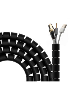 Aisens Organizador De Cable En Espiral 25mm - 2.0m - Color Negro