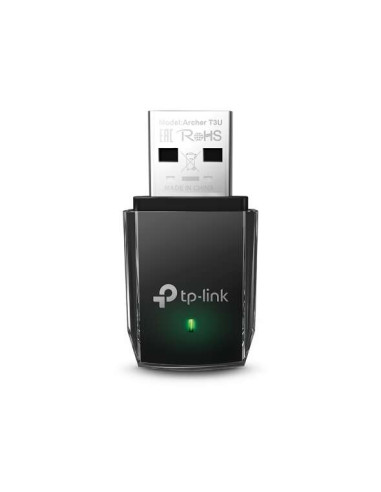 TP-LINK Archer T3U Mini Adaptador USB Inalambrico MU-MIMO AC1300 - Color Negro - Alta Velocidad