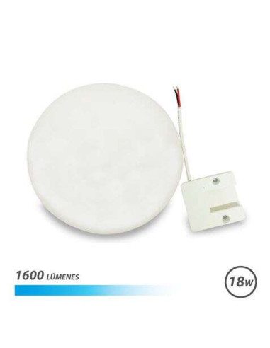 Elbat Aplique LED Techo con Base Fija Redondo 18W Luz Fria