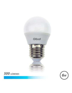Elbat Bombilla LED G45 E27 6W 500 Lumenes - Luz Fria - Color Blanco