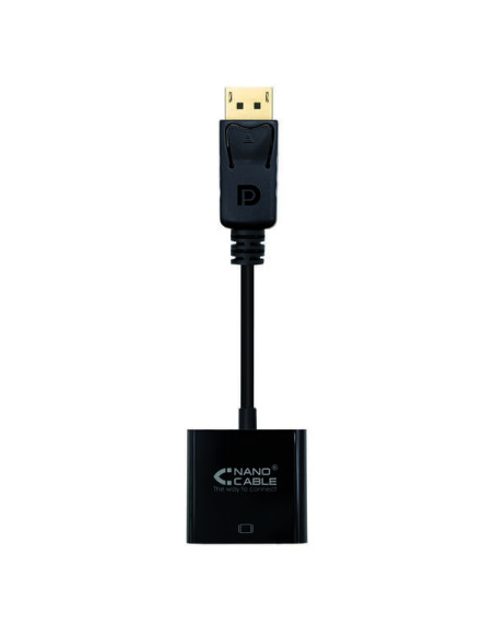Nanocable Conversor Displayport a SVGA - Displayport /M-SVGA/H - 15 cm - Color Negro