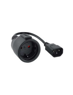 Nanocable Cable Adaptador para SAIs C14 Macho a CEE7 Hembra 16A 0.25m - Color Negro