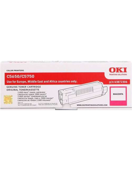 OKI C5650/C5750 Magenta Cartucho de Toner Original - 43872306