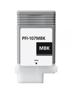 Canon PFI107 Negro Mate Cartucho de Tinta Pigmentada Generico - Reemplaza PFI107MBK/6704B001