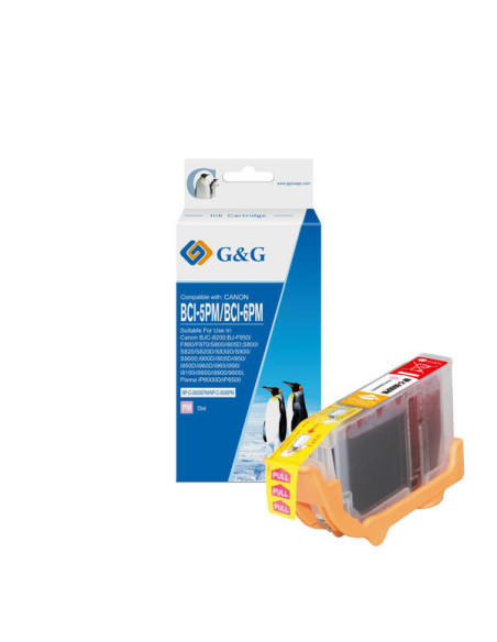G&G Canon BCI6/BCI5/BCI3 Magenta Photo Cartucho de Tinta Generico - Reemplaza 4710A002