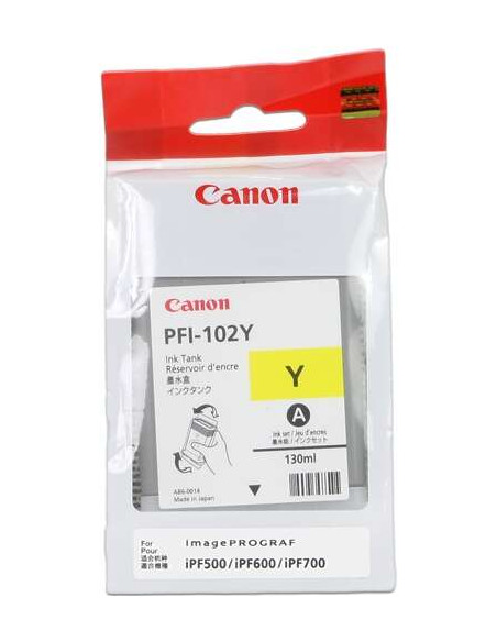 Canon PFI102 Amarillo Cartucho de Tinta Original - 0898B001
