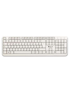 NGS Spike Teclado USB - 12 Teclas Multimedia - Cable de 1.40m - Color Blanco