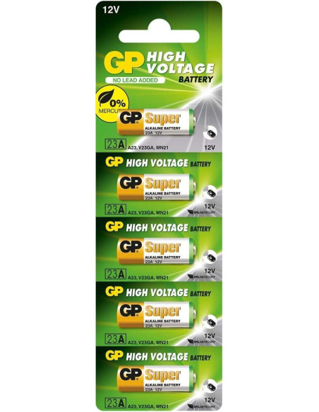 GP Pack de 5 Pilas Alcalinas 23A 12V