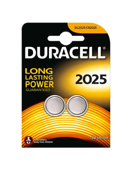 Duracell DL2025B2 Pila de Boton de Litio CR2025 3V (2 unidades)